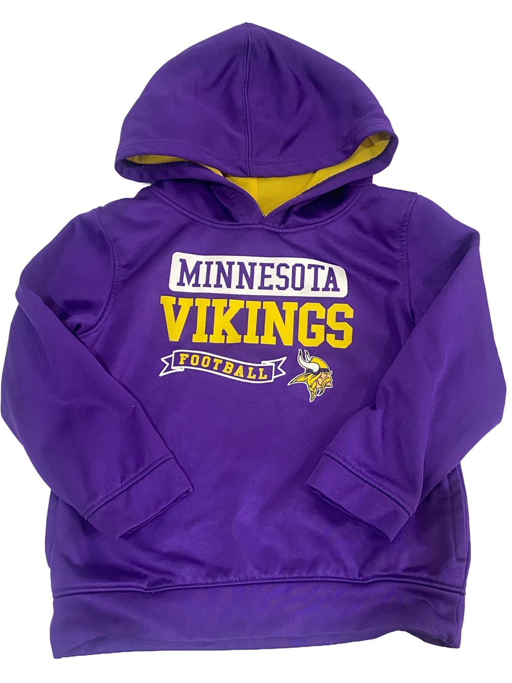 Minnesota Vikings Hoodie Sz 4T Toddler NFL Team Apparel Pullover Purple Hoodie